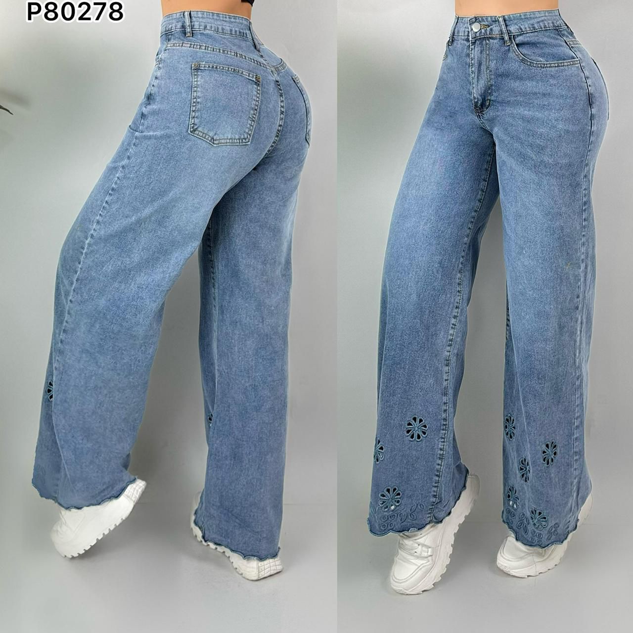 Jean Bordado con Flores