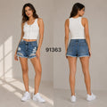 SHORT CON ROTOS BOTON CRUZADO