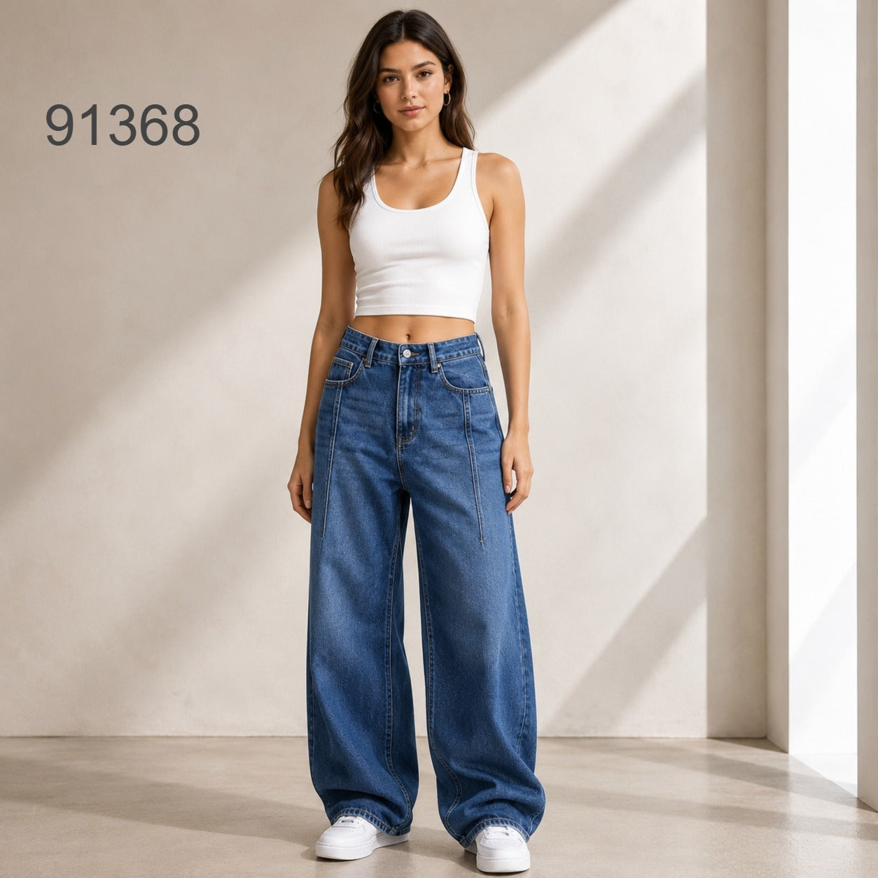 JEAN TIPO BAGGY EFECTO LINEA