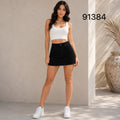 FALDA SHORT COLOR NEGRO BASICA