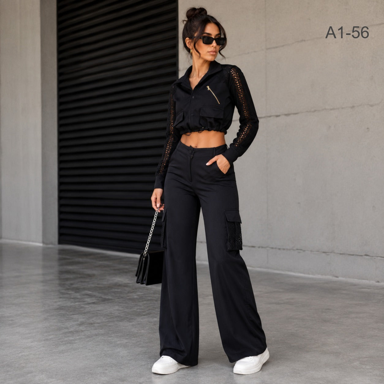 SET CON PANTALON Y CHAQUETA TIPO CARGO