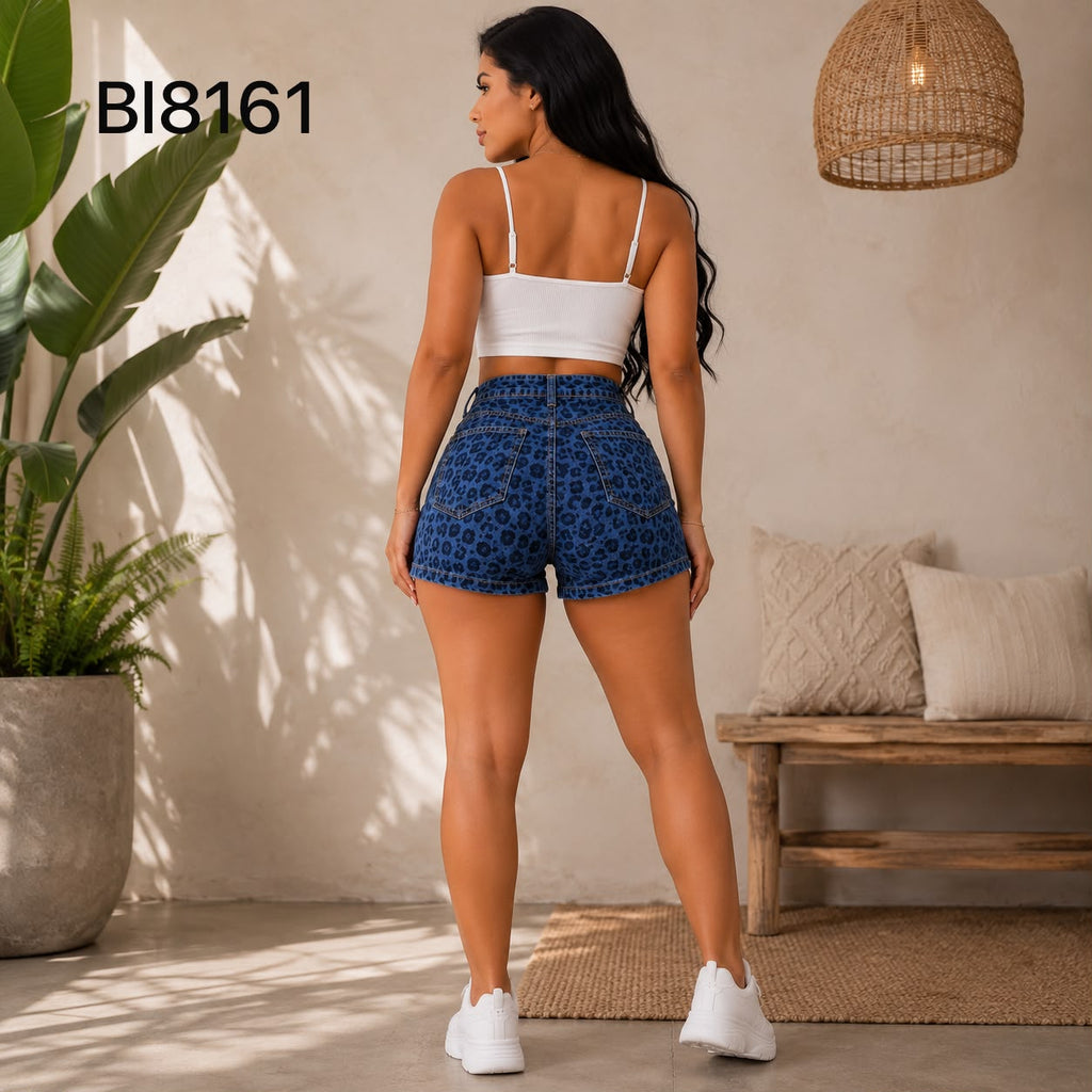 SHORT DE JEAN ESTAMPADO ANIMAL PRINT