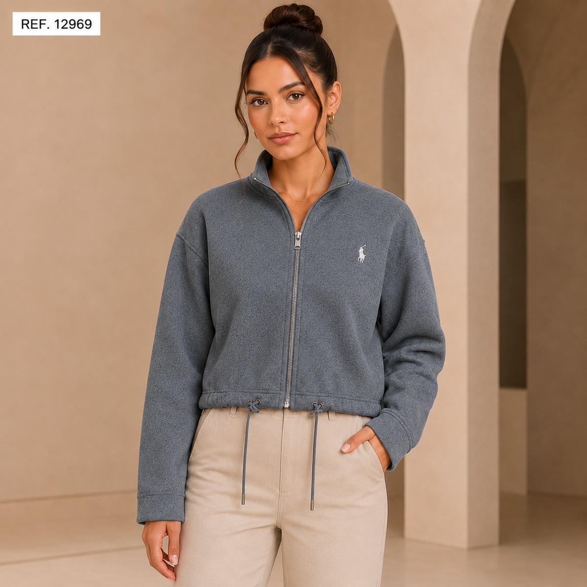 CHAQUETA MARCA POLO TELA GAMUZA