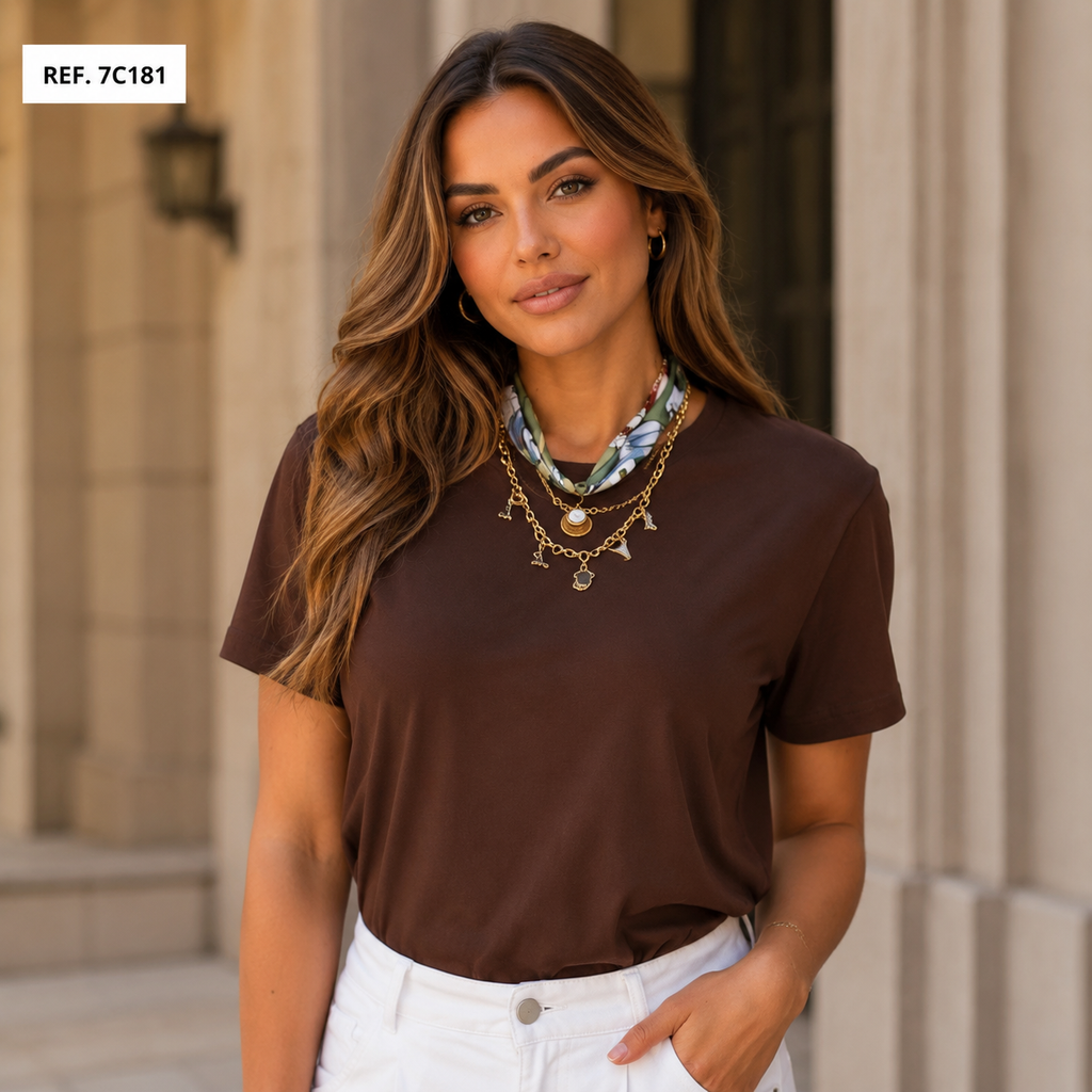 CAMISA CUELLO REDONDO-ACCESORIO