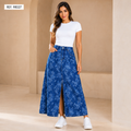 FALDA DE JEAN LARGA CON FLORES