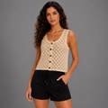 BLUSA EN CROCHET CON BOTONES MAREA
