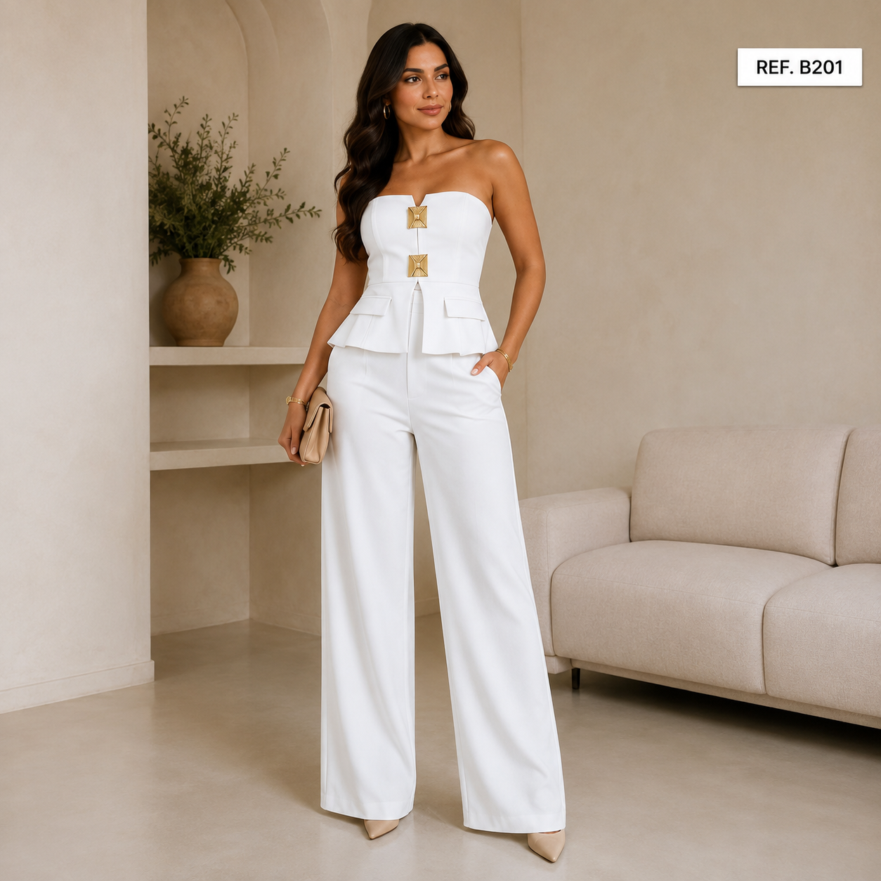 CONJUNTO ESTRAPLE CON ACCESORIOS