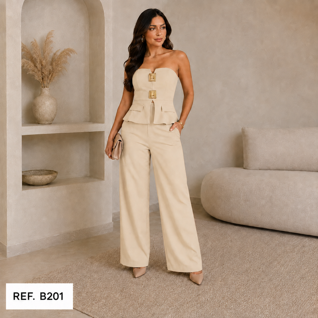 CONJUNTO ESTRAPLE CON ACCESORIOS