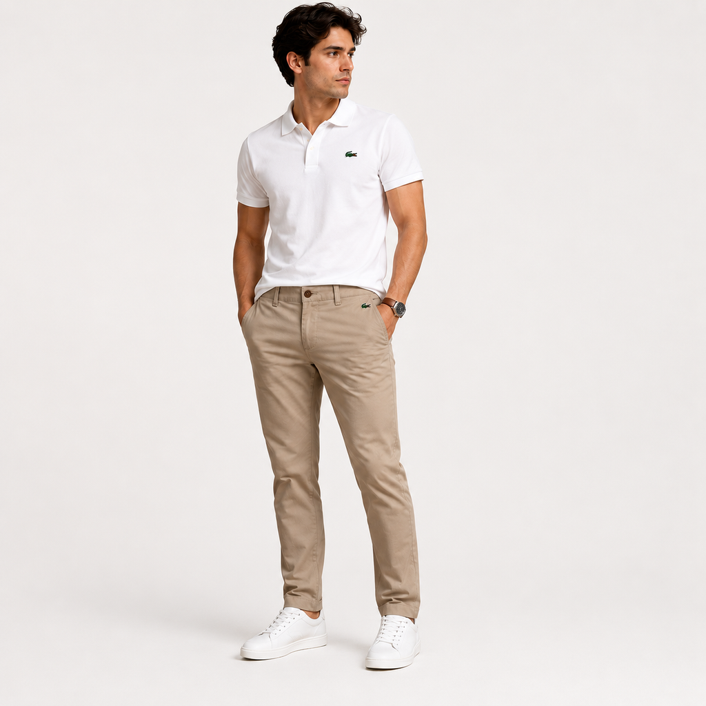 PANTALON DRIL CABALLERO LACOSTE