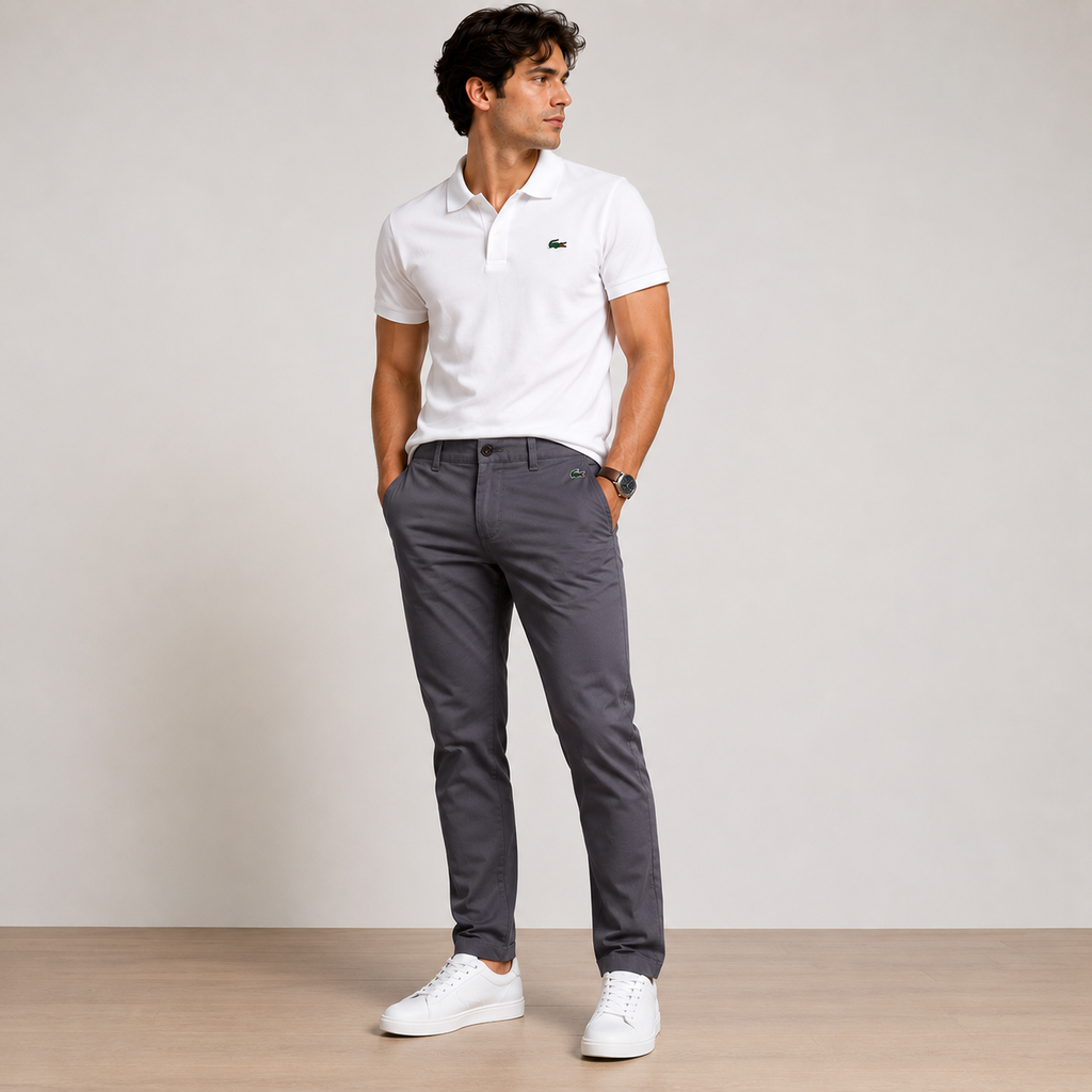 PANTALON DRIL CABALLERO LACOSTE