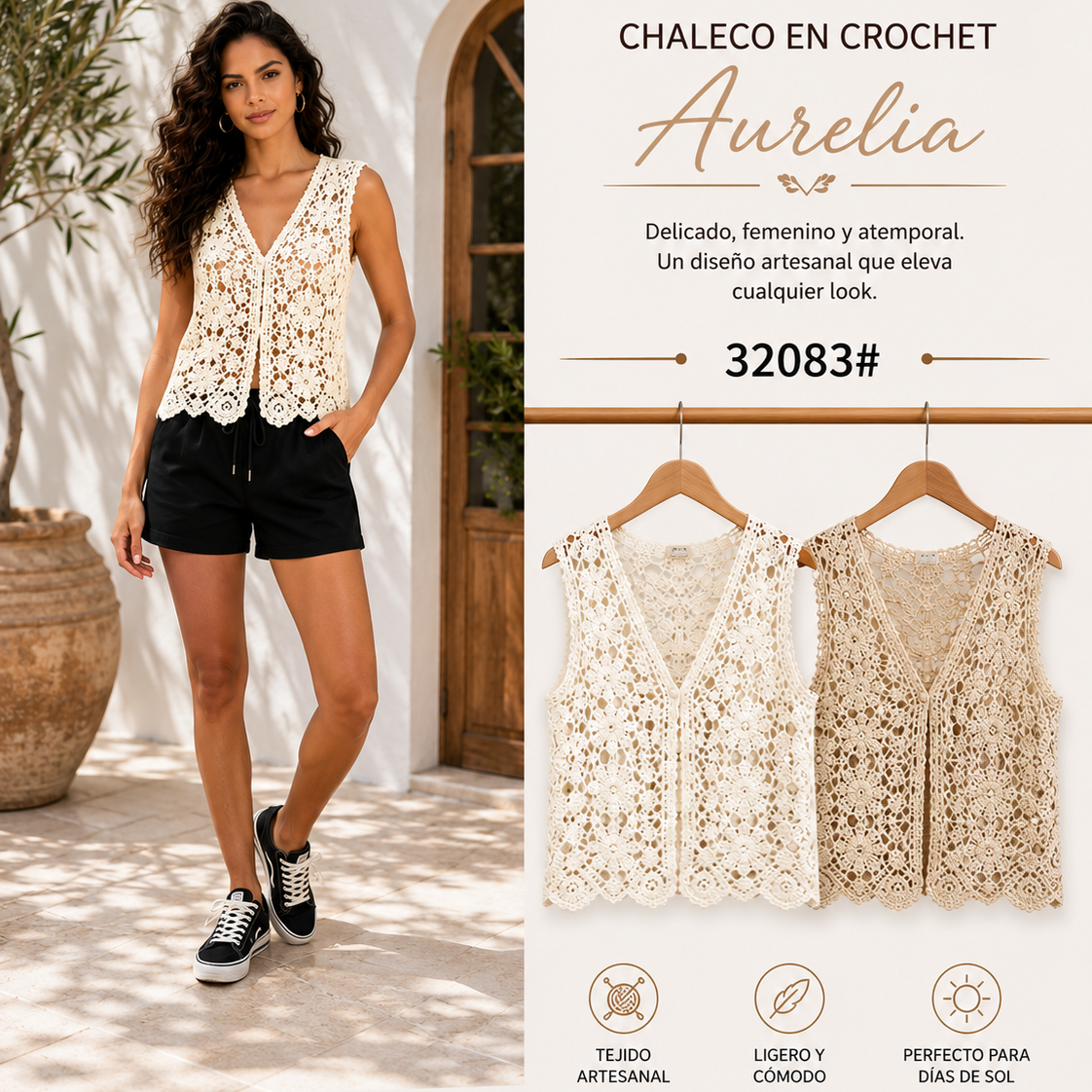 CHALECO EN CROCHET AURELIA
