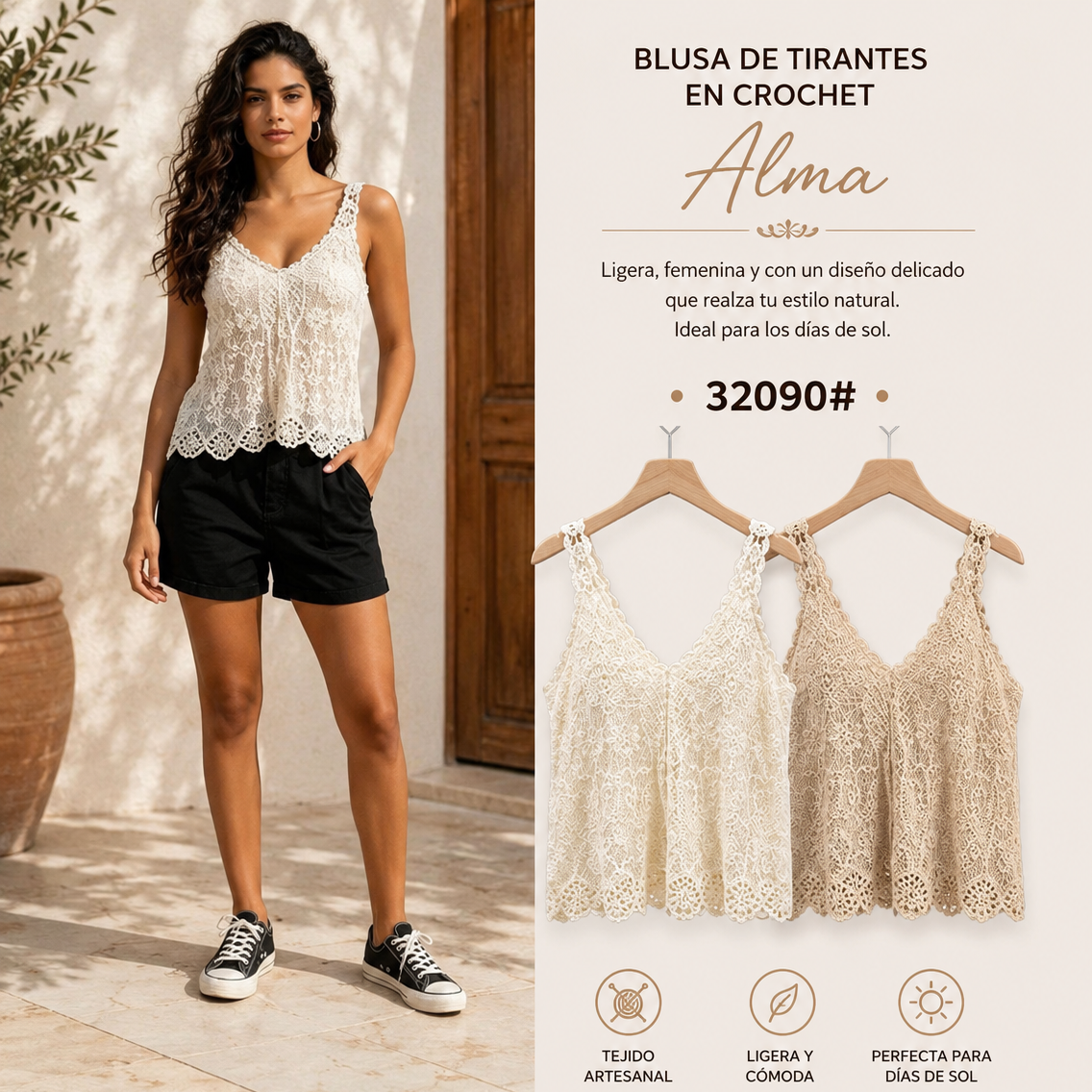 BLUSA DE TIRANTES CHOCHET ALMA
