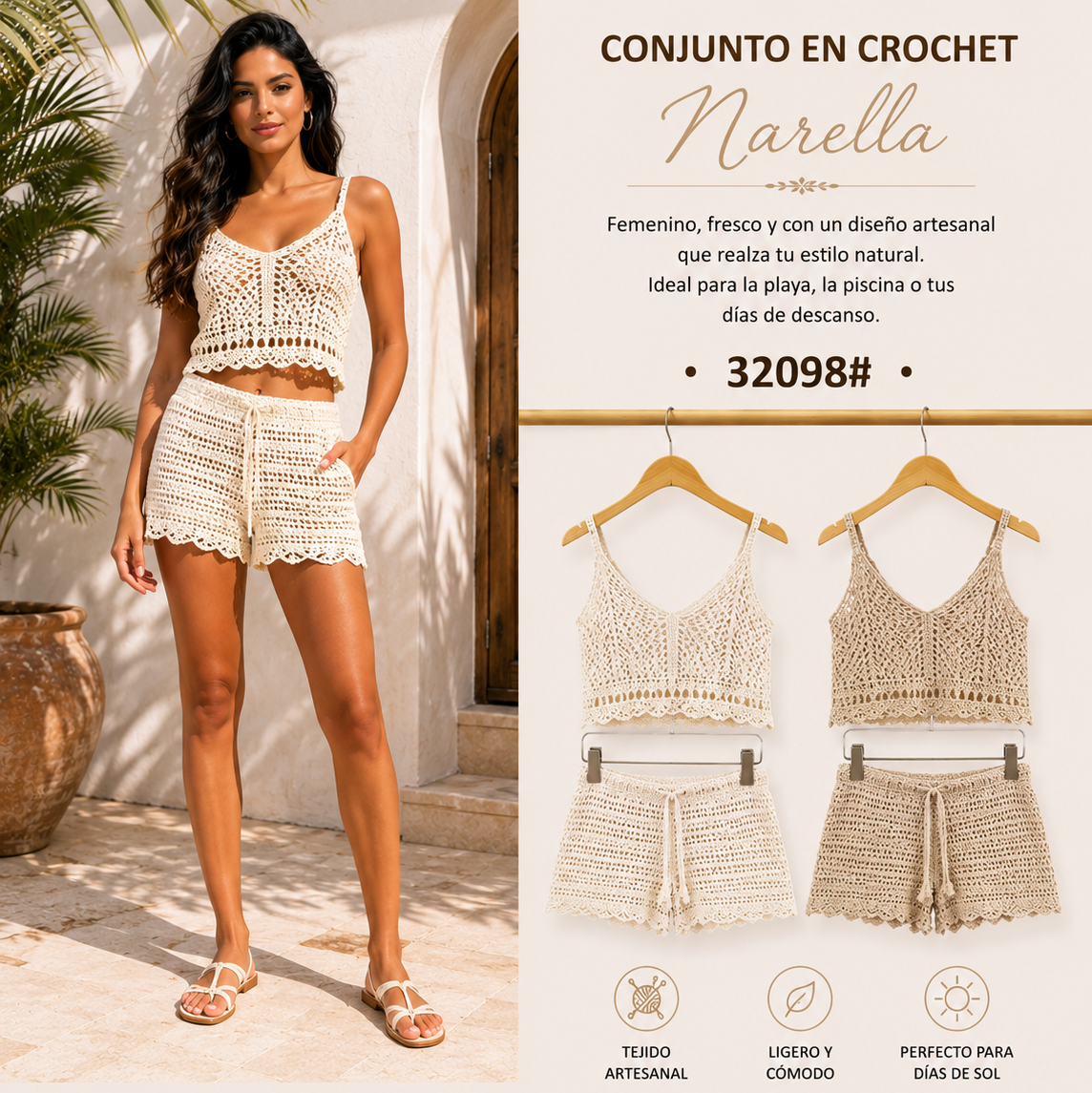CONJUNTO EN CROCHET NARELLA