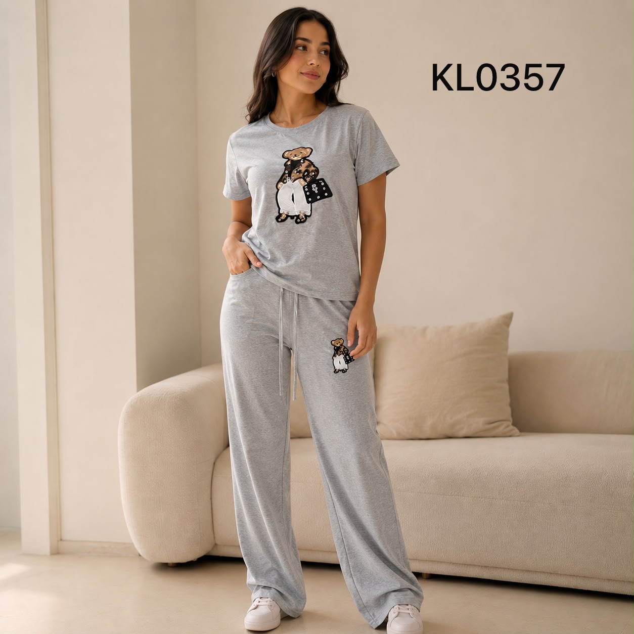 CONJUNTO DE OSO CON BRILLOS