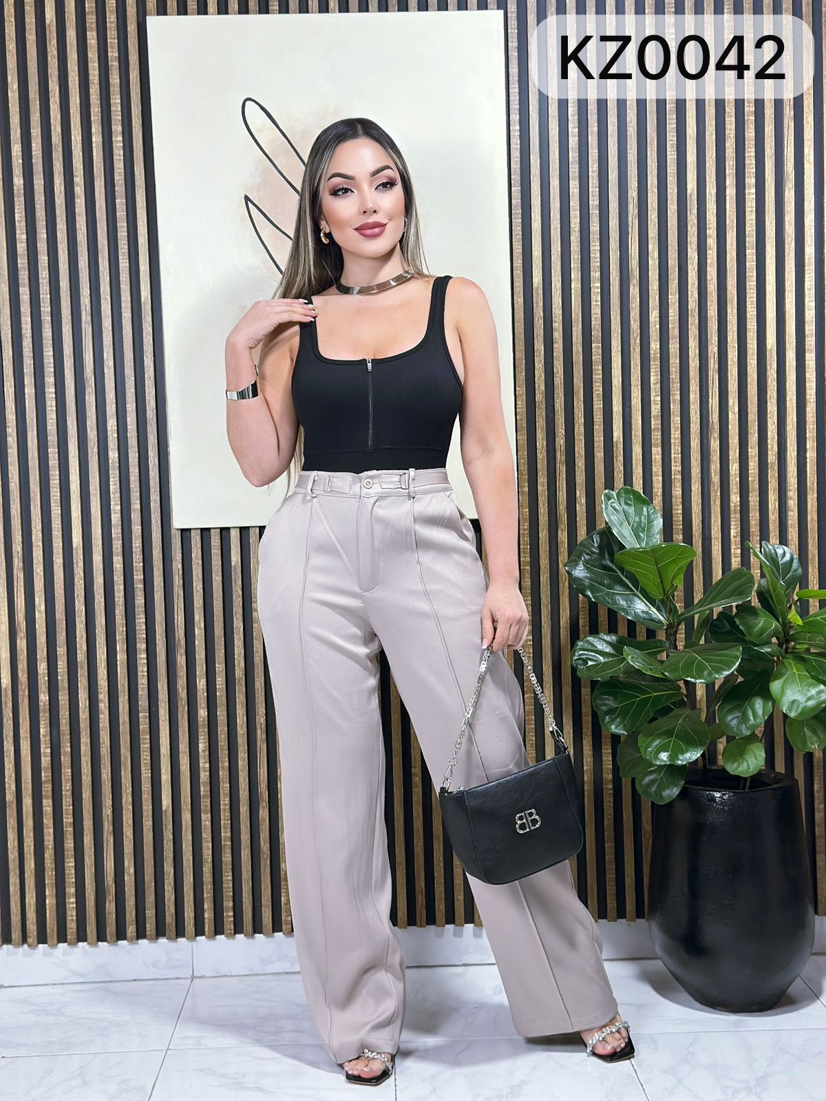 Pantalón elegante en Satin