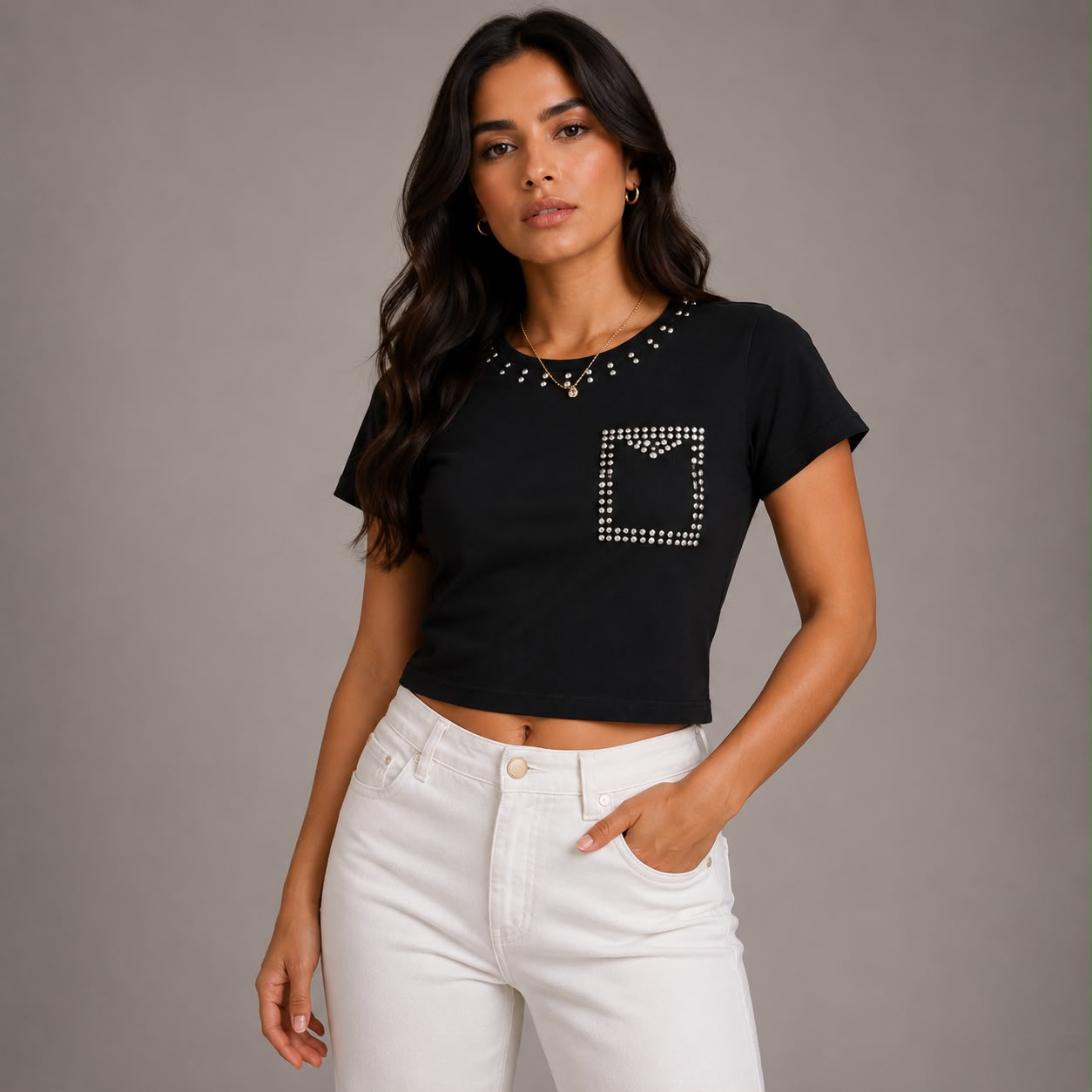 BLUSA DETALLES DE PIEDRERIA