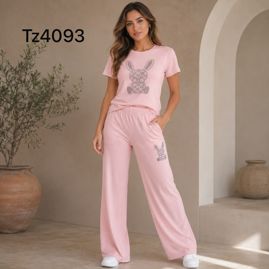 CONJUNTO DE DOS PIEZAS CONEJO BRILLOS