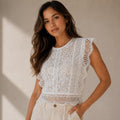 BLUSA CROCHET DISEÑO FLORES