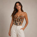 CORSET ESTAMPADO FLORES