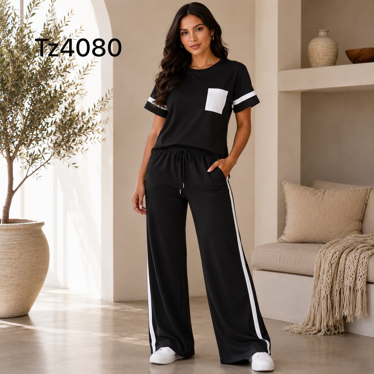 CONJUNTO TELA RIB CON LINEAS A LOS LADOS BASICO