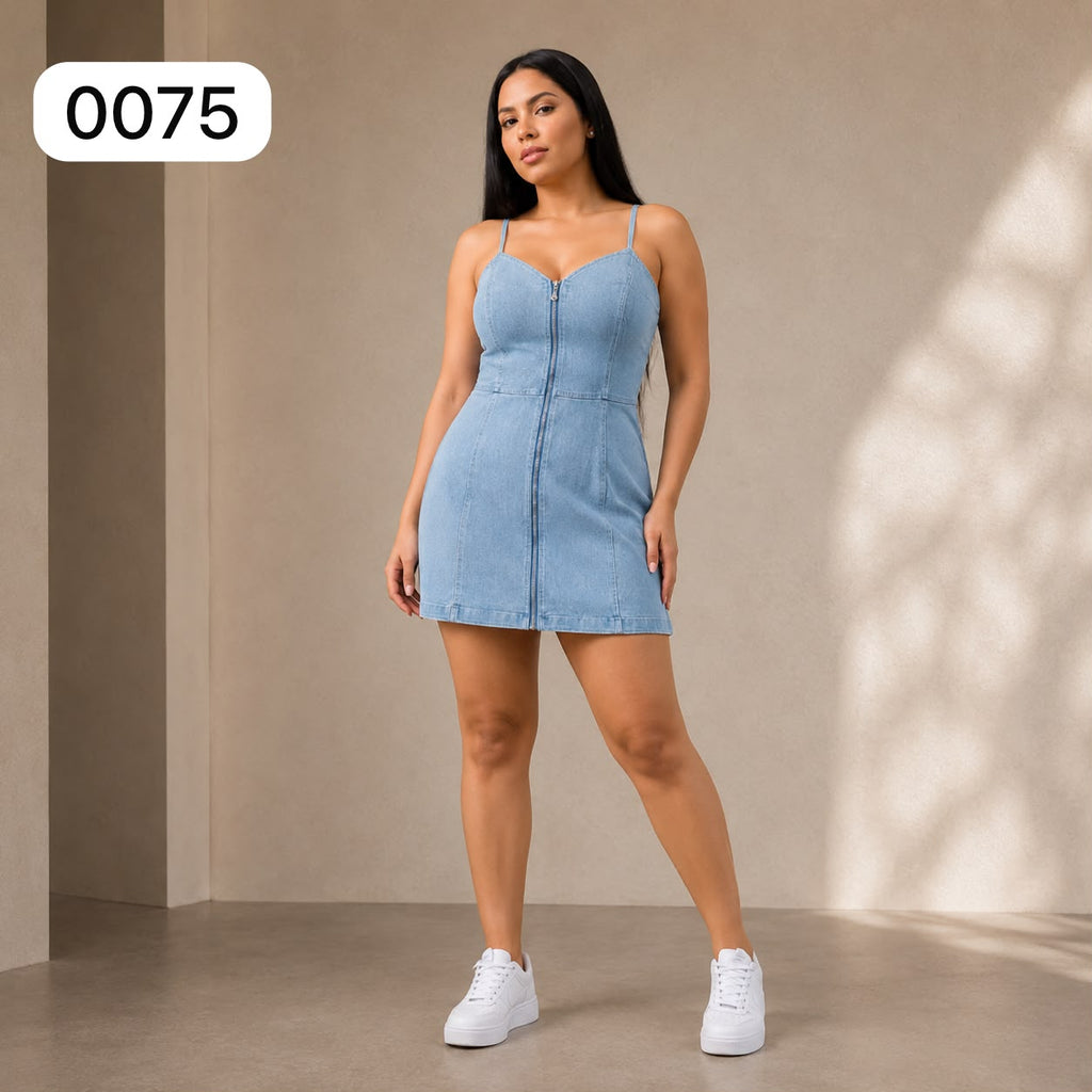 VESTIDO DE JEAN CON CIERRE