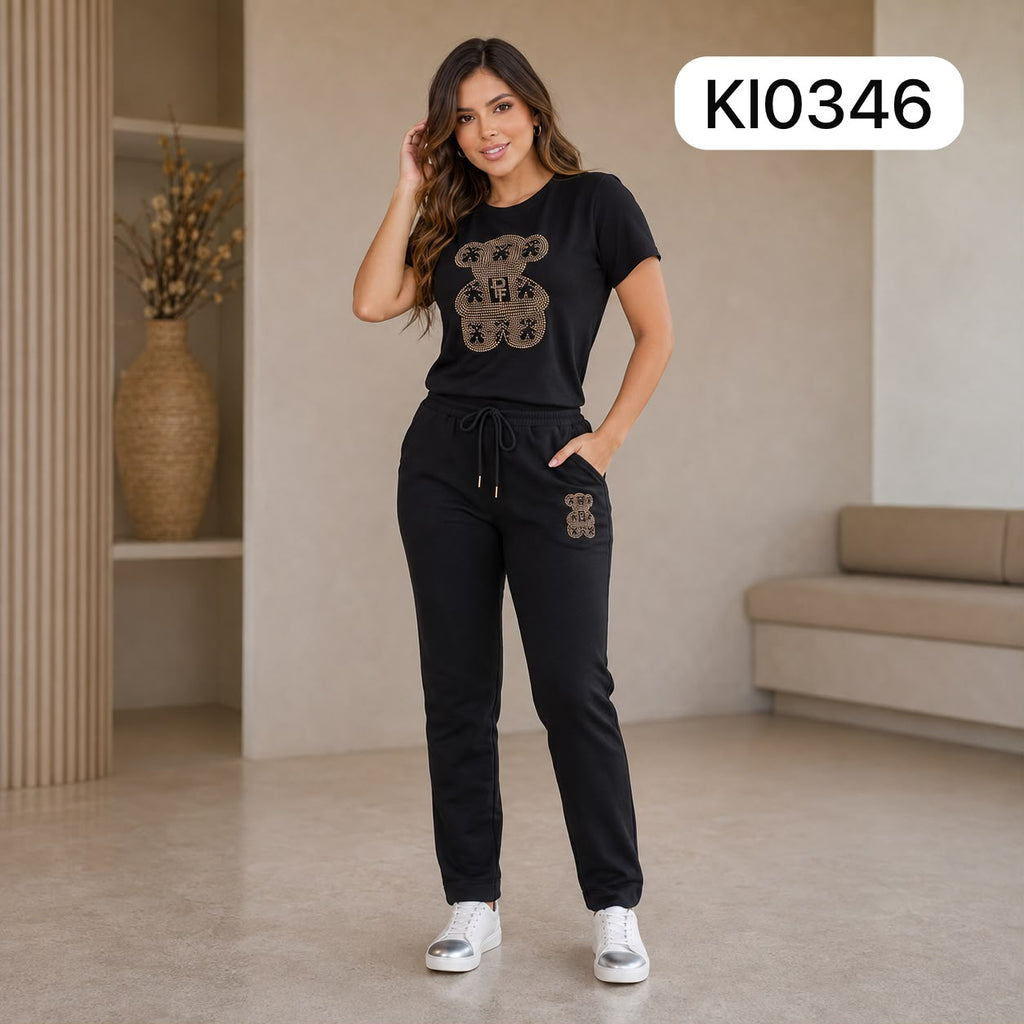 CONJUNTO DISEÑO DE OSO CON BRILLOS