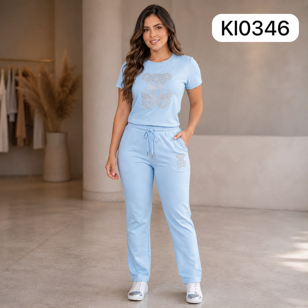 CONJUNTO DISEÑO DE OSO CON BRILLOS