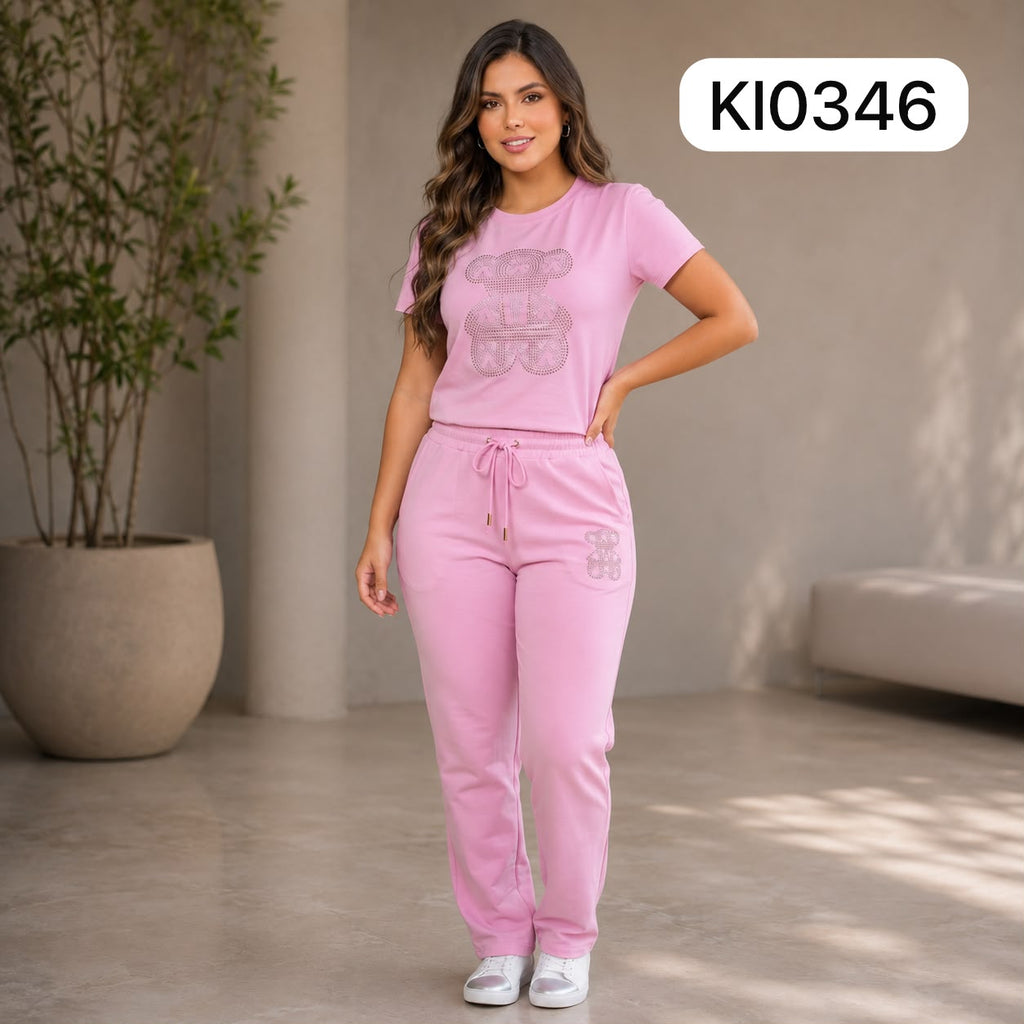 CONJUNTO DISEÑO DE OSO CON BRILLOS