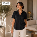 BLUSA DE SEDA CON ENCAJE EN LA ESPALDA