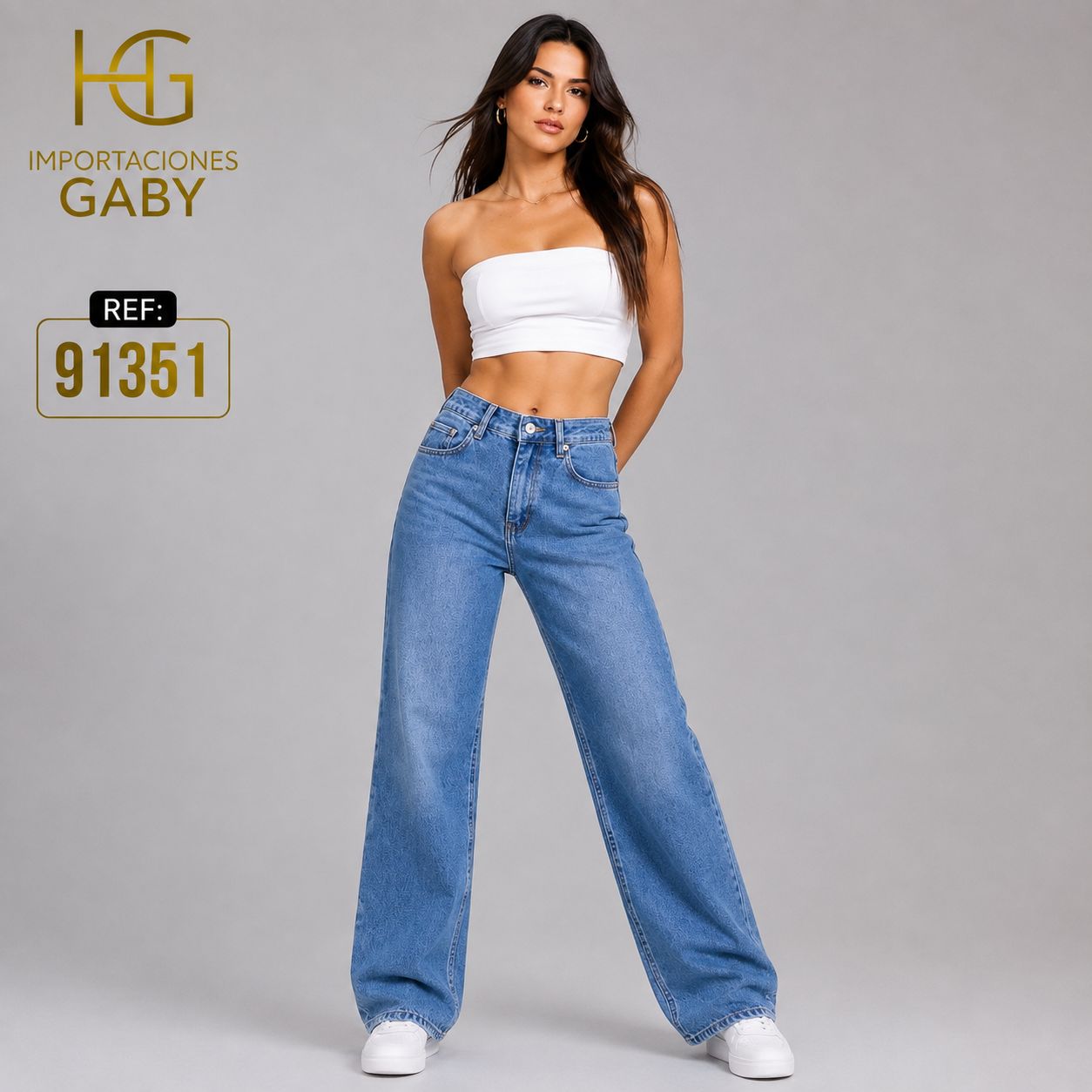 JEAN WIDE LEG PUSH UP