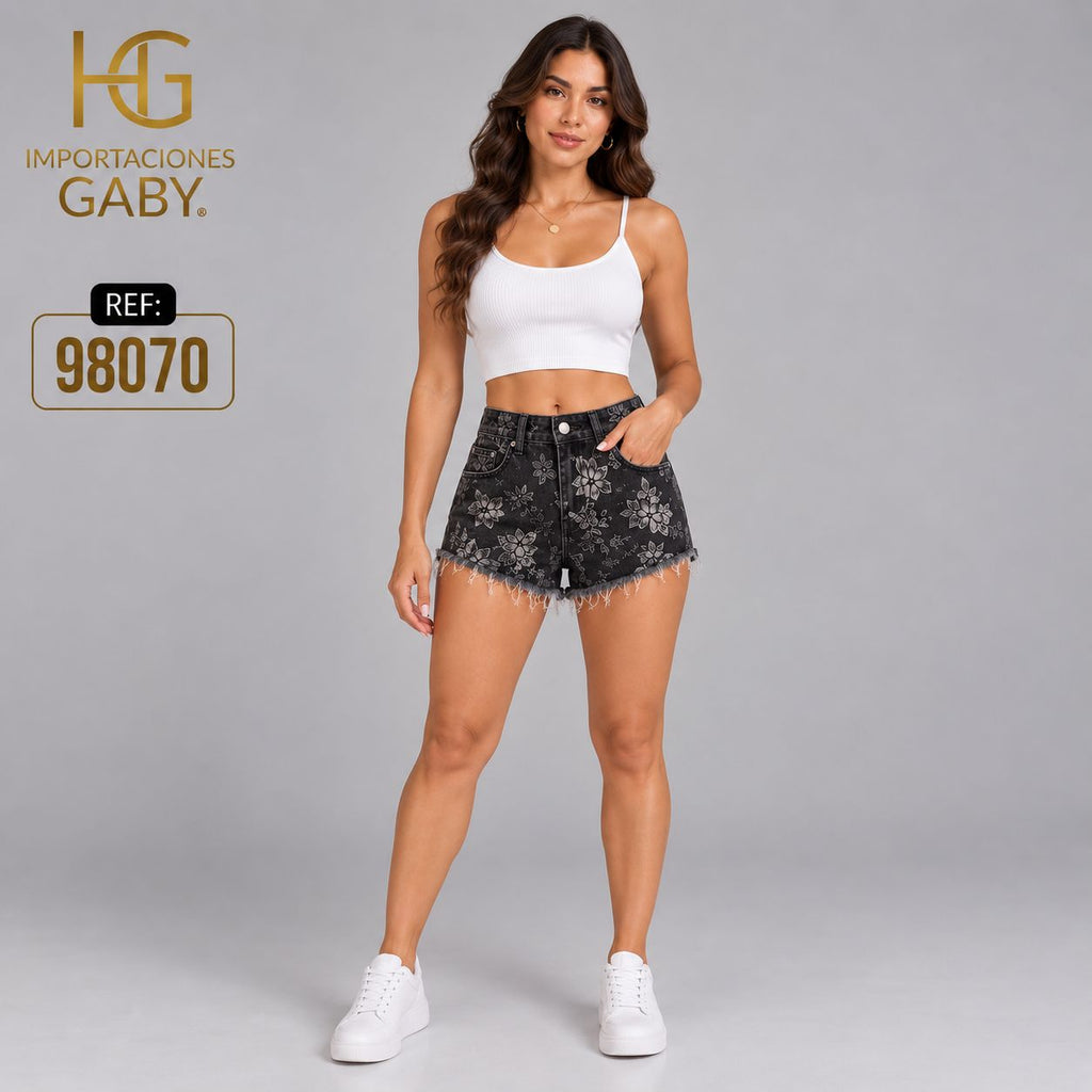 SHORT JEAN FLORAL