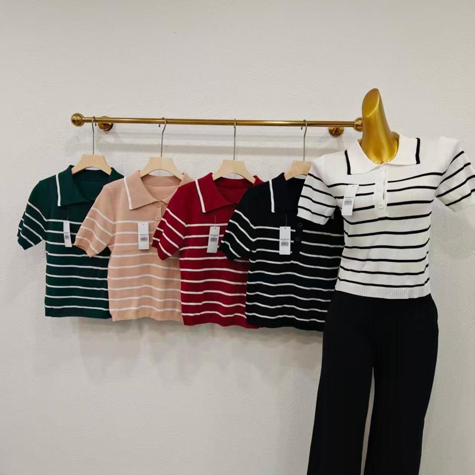 Blusa en hilo rayas horizontales