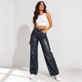JEAN ANIMAL PRINT METALIZADO