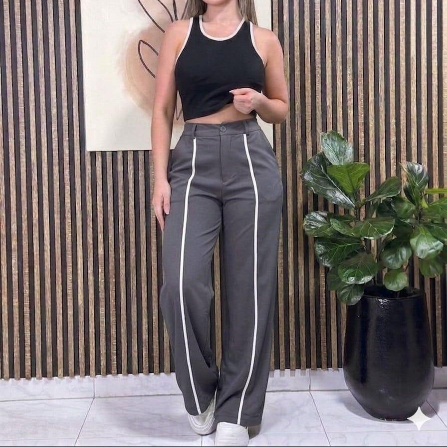 PANTALON DE VESTIR CON LINEA LATERAL