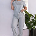 CONJUNTO TEXTURIZADO LETRAS EN LA CAMISETA "DIOR"