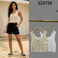 BLUSA EN CROCHET CON BOTONES MARGARITA