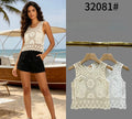 BLUSA EN CROCHET CON DISEÑO MEXICANA
