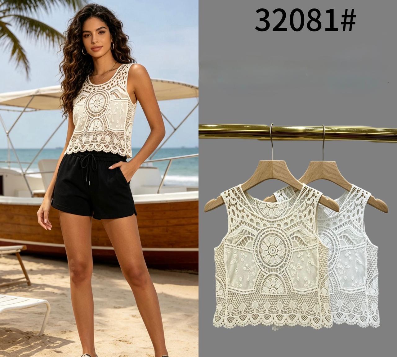 BLUSA EN CROCHET CON DISEÑO MEXICANA