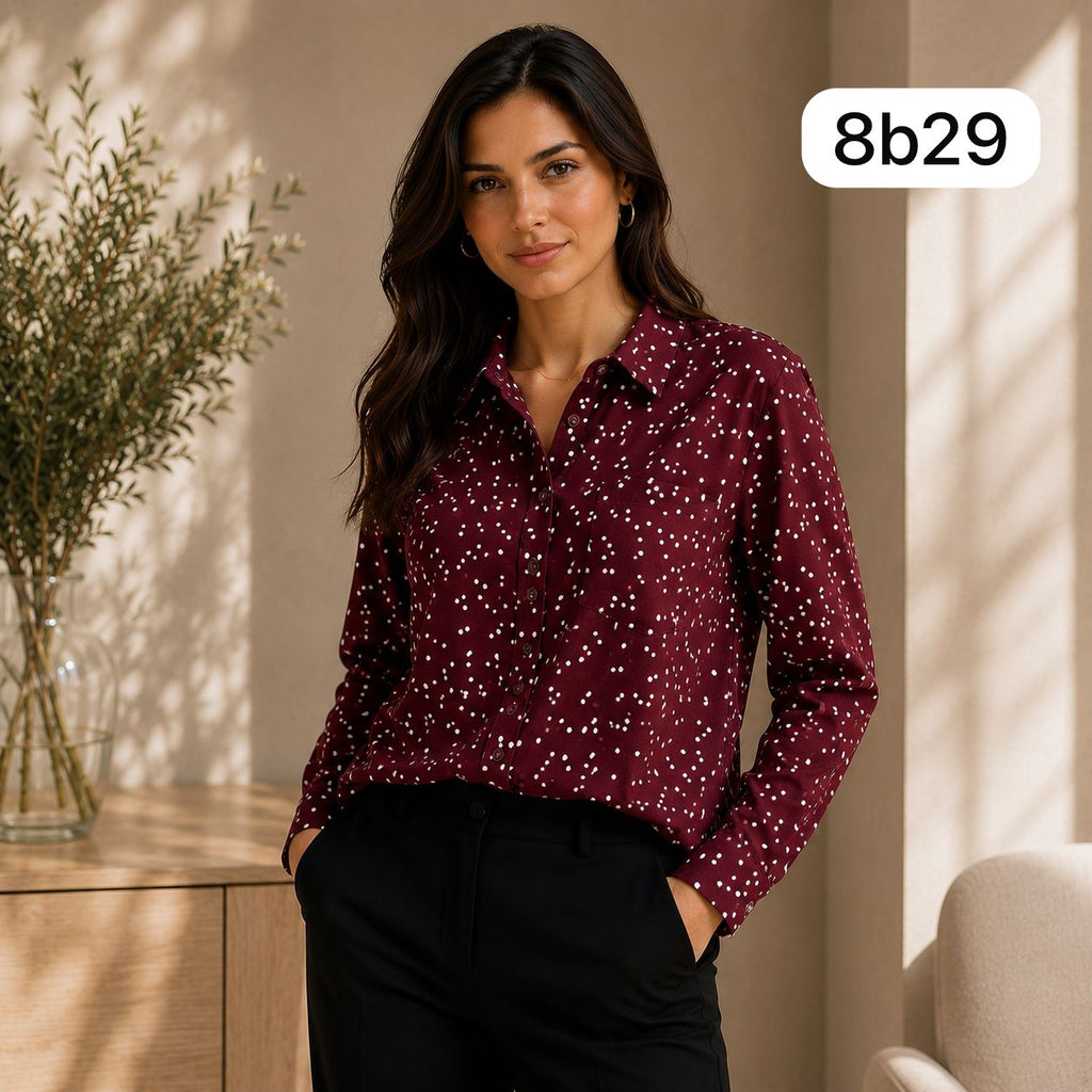BLUSA DE BOTONES Y PUNTICOS