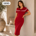 VESTIDO TIPO POLO-LINEAS BLANCAS